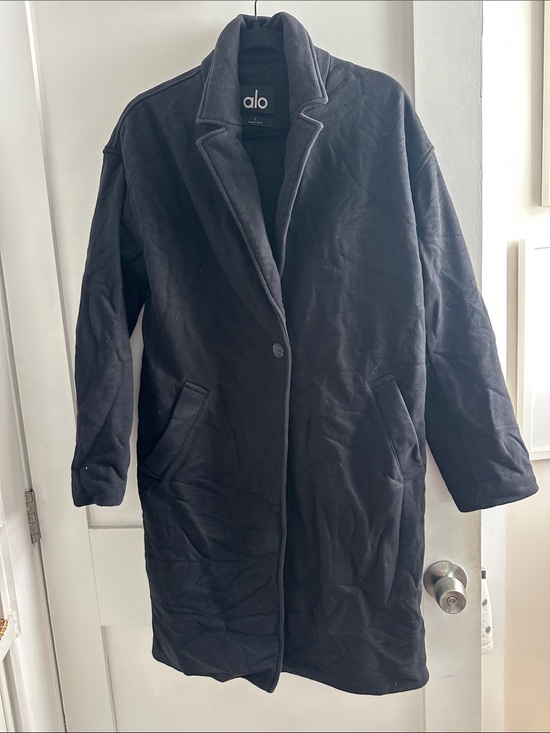ALO Yoga Jackets & Blazers - ALO Yoga Black Long Quilted Trench Coat